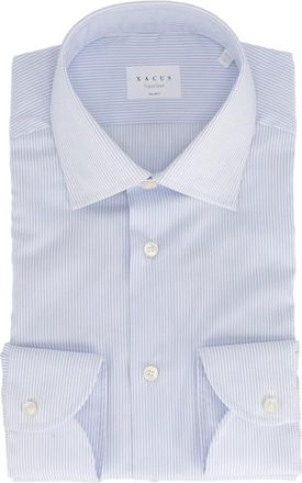 Xacus Camicia - Heren - Zakelijke Overhemden - Blauw - L - Katoen - Overhemden