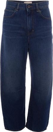 Max Mara Jeans, Dames, Blauw, 2Xs, Katoen, Wide Jeans