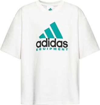 adidas logo-print cotton T-shirt - men - Cotton - S - White