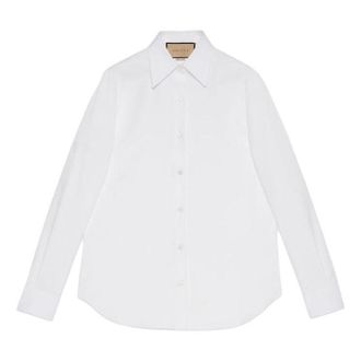 Gucci (WMNS) Gucci Oxford Cotton Shirt White 772008-ZAO7X-9011