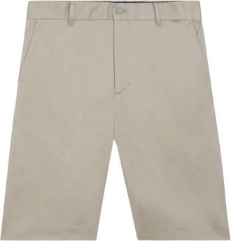 Calvin Klein Regular Straight Sateen Stretch Shorts - Heren - Korte Broeken - Beige - XS - Katoen - Korte Broeken