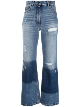 Palm Angels Jeans dritti con effetto vissuto Palm Angels x Moncler - Blu
