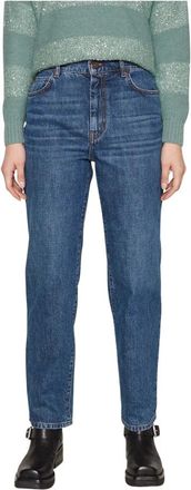 Max Mara Straight Jeans - Dames - Regular Fit Jeans - Blauw - 4XS - Denim - Jeans
