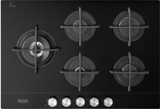 DeLonghi Placa De Cocina Empotrada Delonghi Nsl 575d Ncm Negra De 75 Cm A Gas Y 5 Fuegos