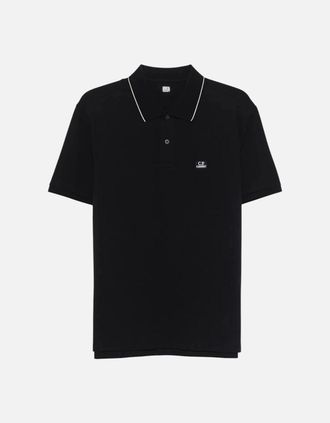 C.P. Company Mens C.P Company Black Cotton Polo Shirt - Size: 42