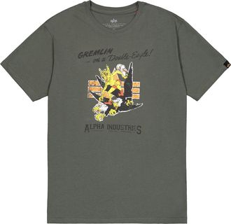 Alpha Industries T-Shirt ALPHA INDUSTRIES Gremlin T-Shirt, Herren, Gr. XL, gr&uuml;n (schwarz olive), Obermaterial: 100% Baumwolle, Shirts T-Shirt