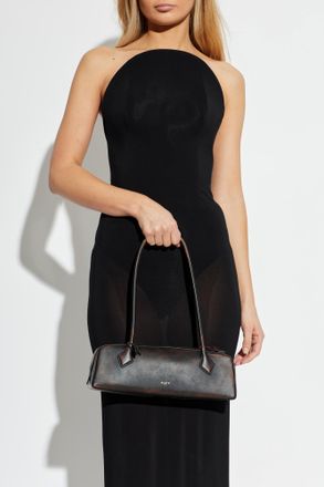 Alaia Shoulder Bag Le E Teckel Medium, Womens, Brown