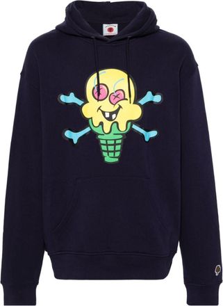 Icecream Blue Printed Hoodie