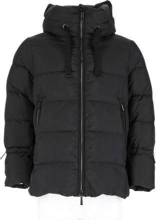 Moorer Regular Fit Puffer Jacket With Adjustable Hood And Zippered Pockets