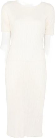 Issey Miyake Pleated Short-sleeve Dress