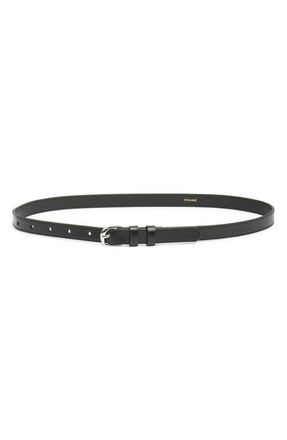 Frame Denim Twist Buckle Leather Belt in Noir at Nordstrom, Size X-Large