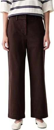 Marc O'Polo Wide Broeken - Dames - Wijde Broeken - Bruin - XS - Broeken