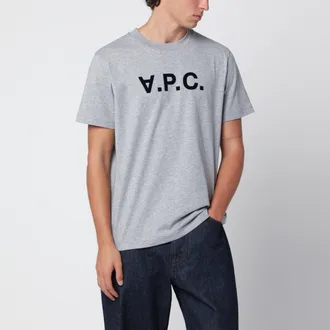 A.P.C. Standard Grand m&eacute;lange gray cotton t-shirt