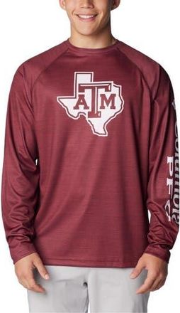 Columbia Mens Columbia Maroon Texas A&M Aggies PFG Terminal Tackle Omni-Shade Raglan Long Sleeve T-Shirt at Nordstrom, Size Xx-Large
