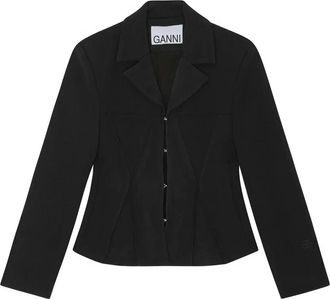 Ganni Blazer con revers classici - Nero