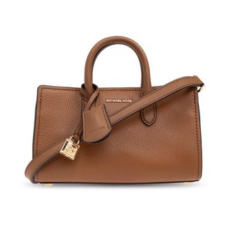 Michael Kors Tassen, Dames, Bruin, ONE Size, Leer, Schoudertas Scarlett