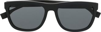 BOSS rectangle-frame sunglasses - men - Acetate - 58 - Black