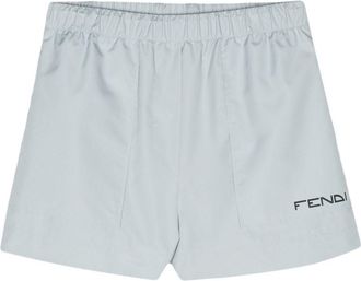 Fendi Womens Nylon Shorts - Light Grey - Size X-Small