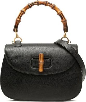 Gucci Pre-owned Bamboo Night - Dames - Vintage Handtas - Zwart - ONE Size - Leer - Vintage