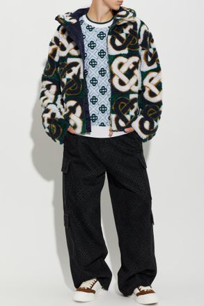 Casablanca Fleece Jacket With Hood, Mens, Multicolour