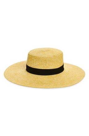 Nordstrom Rack Structured Boater Hat in Natural at Nordstrom Rack