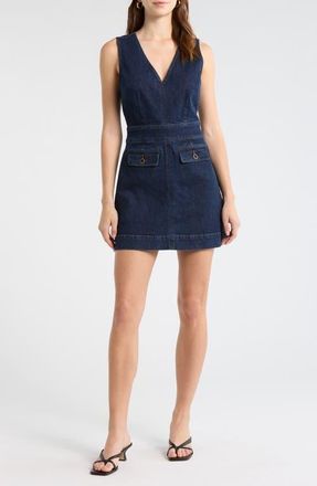 Paige Sylvia Denim Minidress in Ballast at Nordstrom, Size 00