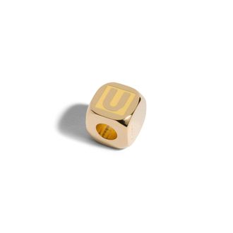 Miu Miu Enameled Metal Dice Charm, Woman, Vanilla