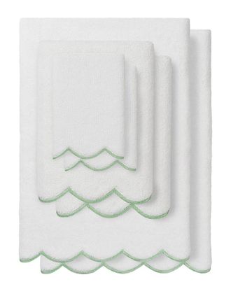Linum Home Textiles 100% Turkish Cotton Adornia Scallop 6Pc Towel Set
