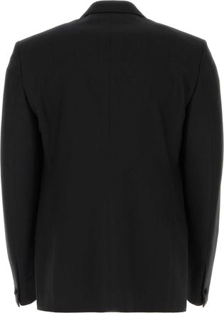 Givenchy Mens Stretch Wool Blend Blazer Black Viscose Polyester Blazers