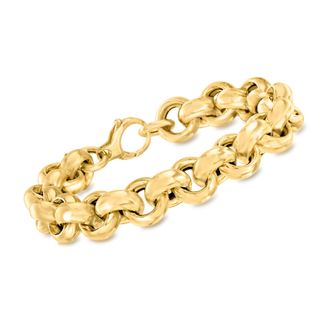 Ross-Simons Italian 14kt Yellow Gold Rolo-Link Bracelet