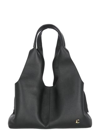 Coccinelle Large Soft-Structured Leather Tote with Golden Logo Detail