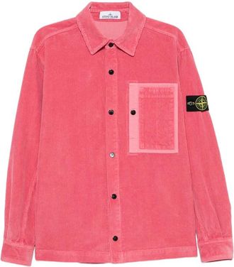 Stone Island Corduroy-texture Chest-pocket Shirt