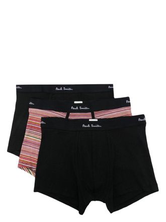 Paul Smith logo-waistband jersey boxers (pack of three) - Black