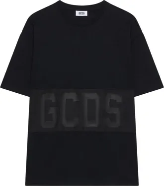 GCDS Gcds, Tops, Heren, Zwart, S, Katoen, Logo-band T-shirt