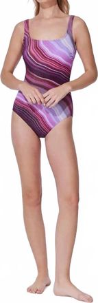 Gottex Marble Square Neck One Piece In Dream Pink
