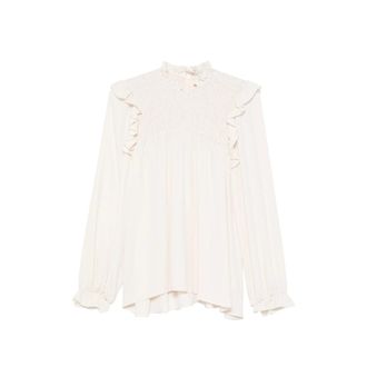 Forte_Forte Ruffled Smocked Blouse