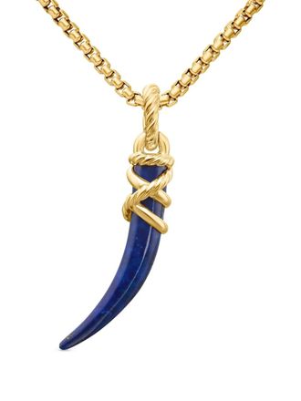 David Yurman 18kt yellow gold Tusk amulet (42mm)