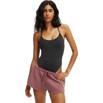 Cotton On Womens Active Ultra Soft High Side Bodysuit in Black at Nordstrom, Size Xx-Small
