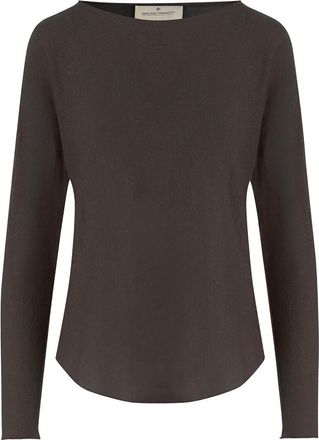 Bruno Manetti Dark Brown Crew Neck Sweater