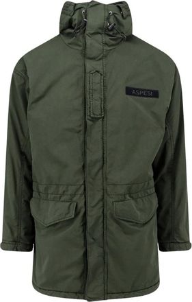Aspesi New Parkettone Parka - Heren - Mantels - Groen - Maat: M Leer