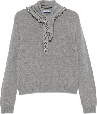 Prada Crystal-embellished Cashmere Sweater