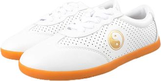 Generic Taekwondo Shoes, Martial Arts Sports Boxing Karate Taichi Lightweight for Kids Men Adult(2.5 UK) White