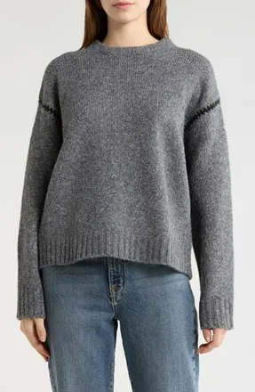Elodie Stitched Sweater in Charcoal at Nordstrom Rack, Size Small