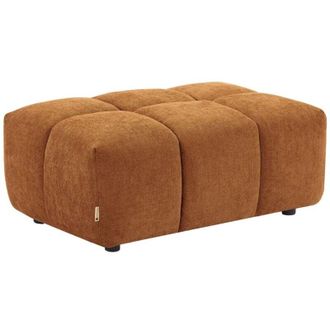 Vente-Unique Pouf in Tessuto testurizzato Terracotta - APOLIU