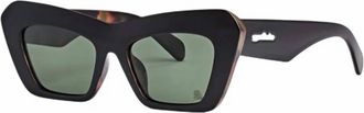 Sz&acirc;de collective Mens Florey Polarized Cat-Eye Sunglasses In Elysium Black/pinta Tort/moss