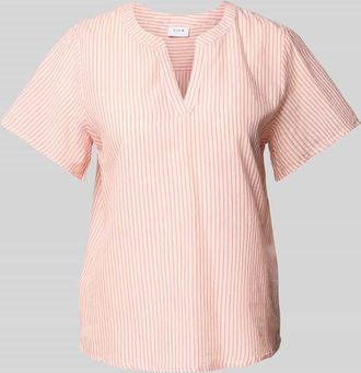 Vila Regular Fit Blusenshirt mit Tunikakragen Modell RUMANA in Koralle, Gr&ouml;&szlig;e 34