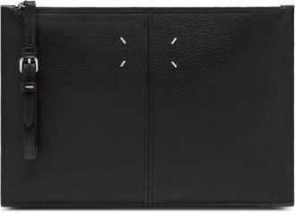 Maison Margiela Pouch 2 Large - Heren - Tassen - Zwart - ONE Size - Leer - Tassen