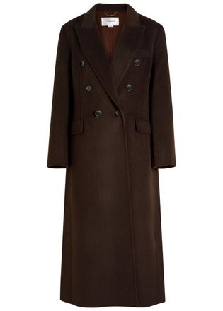 Victoria Beckham Double-breasted Wool and Cashmere-blend Coat - Brown - 12 (UK12 / M)