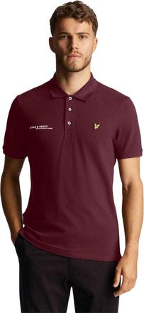 Lyle & Scott Heren Ordinate Poloshirt met Korte Mouwen (Bourgondi&euml;)