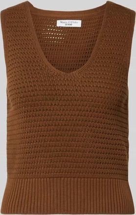 Marc O'Polo Denim Marc OPolo Denim Regular Fit Pullunder aus reiner Baumwolle in Mittelbraun, Gr&ouml;&szlig;e XS